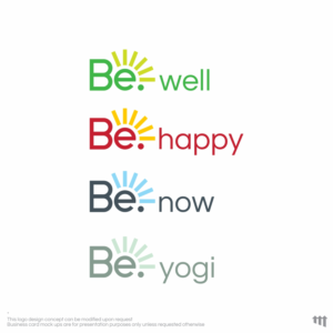 Be.  ( the dot Is important as Its to underline the point of BE as BE.  And combinations of Be. : Well Be.Yogi Be.happy. Be.Now etc.... and simplicity in Be.  Just Be.  Be. In Sri Lanka, ...... ( the core Be. And other text accompanying being part of the text though distinguish from main Be.) | Logo Design by MBARO