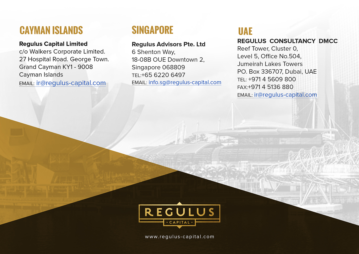 Print Design par SAI DESIGNS pour REGULUS CAPITAL LIMITED | Design #20565236