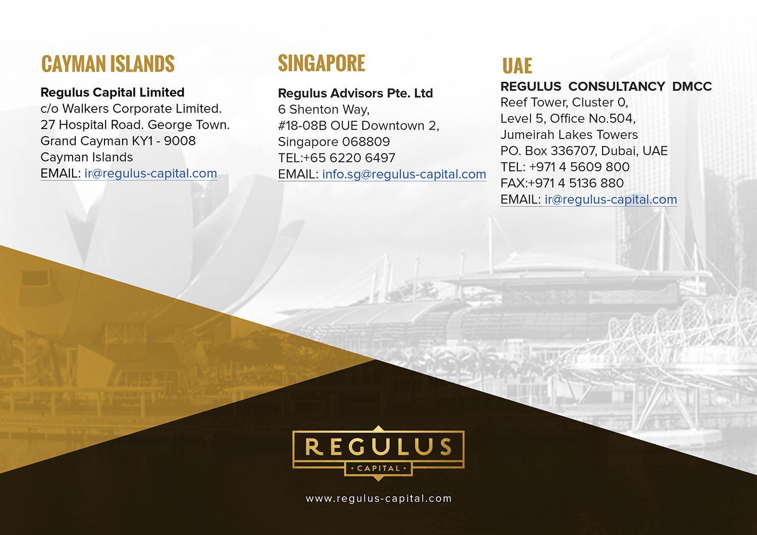 Print Design by SAI DESIGNS for REGULUS CAPITAL LIMITED | Design #20565370