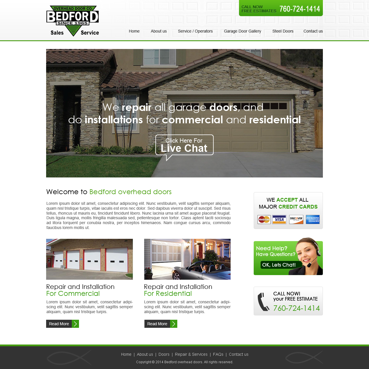 Web-Design von Mind Capture Studio für Bedford Overhead Doors | Design #2965296
