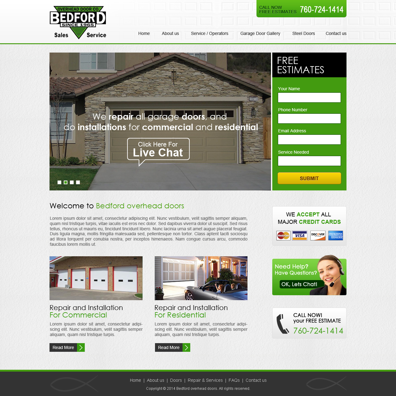 Web-Design von Mind Capture Studio für Bedford Overhead Doors | Design #2971579