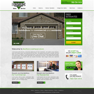Web Design by Mind Capture Studio for Bedford Overhead Doors | Design: #2971596