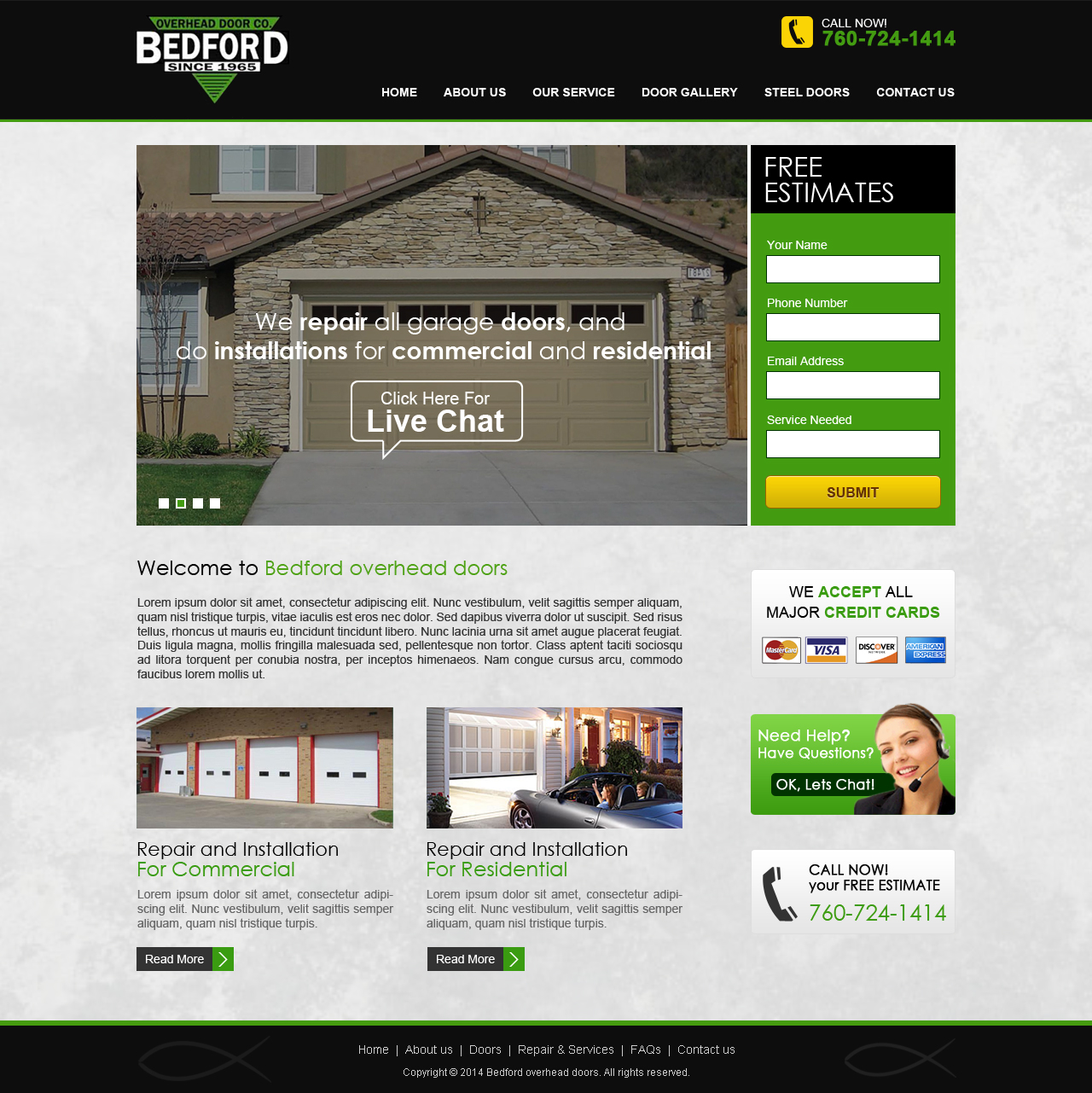 Web-Design von Mind Capture Studio für Bedford Overhead Doors | Design #2971631