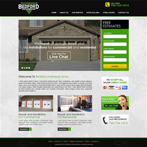 Web Design by Mind Capture Studio for Bedford Overhead Doors | Design: #2971631