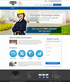 Web Design by Emmanuel for Bedford Overhead Doors | Design: #2969100