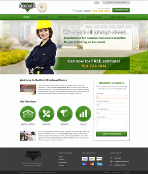 Web Design by Emmanuel for Bedford Overhead Doors | Design: #2969500