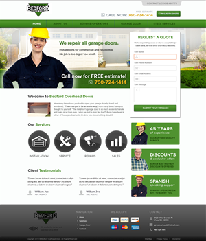 Web Design by Emmanuel for Bedford Overhead Doors | Design: #2969509