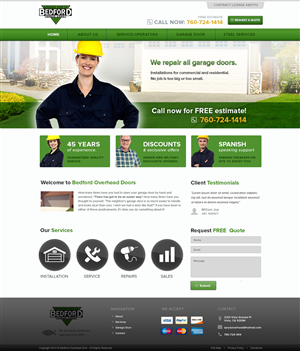 Web Design by Emmanuel for Bedford Overhead Doors | Design: #2969513