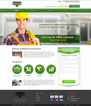 Web Design by Emmanuel for Bedford Overhead Doors | Design: #2969646