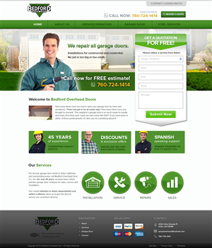 Web Design by Emmanuel for Bedford Overhead Doors | Design: #2969650