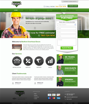 Web Design by Emmanuel for Bedford Overhead Doors | Design: #2969655