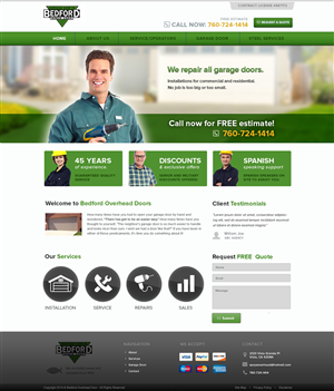 Web Design by Emmanuel for Bedford Overhead Doors | Design: #2969660