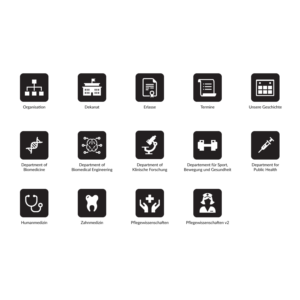 Icons for the Website of the Medical Faculty Basel | Diseño Con Ícono por Rendra Creative Art