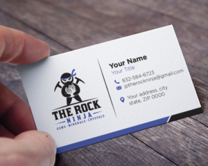Business Card Design by LAXMI DESIGNHUB for The Rock Ninja | Design: #20297582