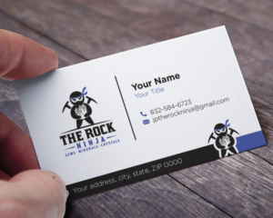 Business Card Design by LAXMI DESIGNHUB for The Rock Ninja | Design: #20297583