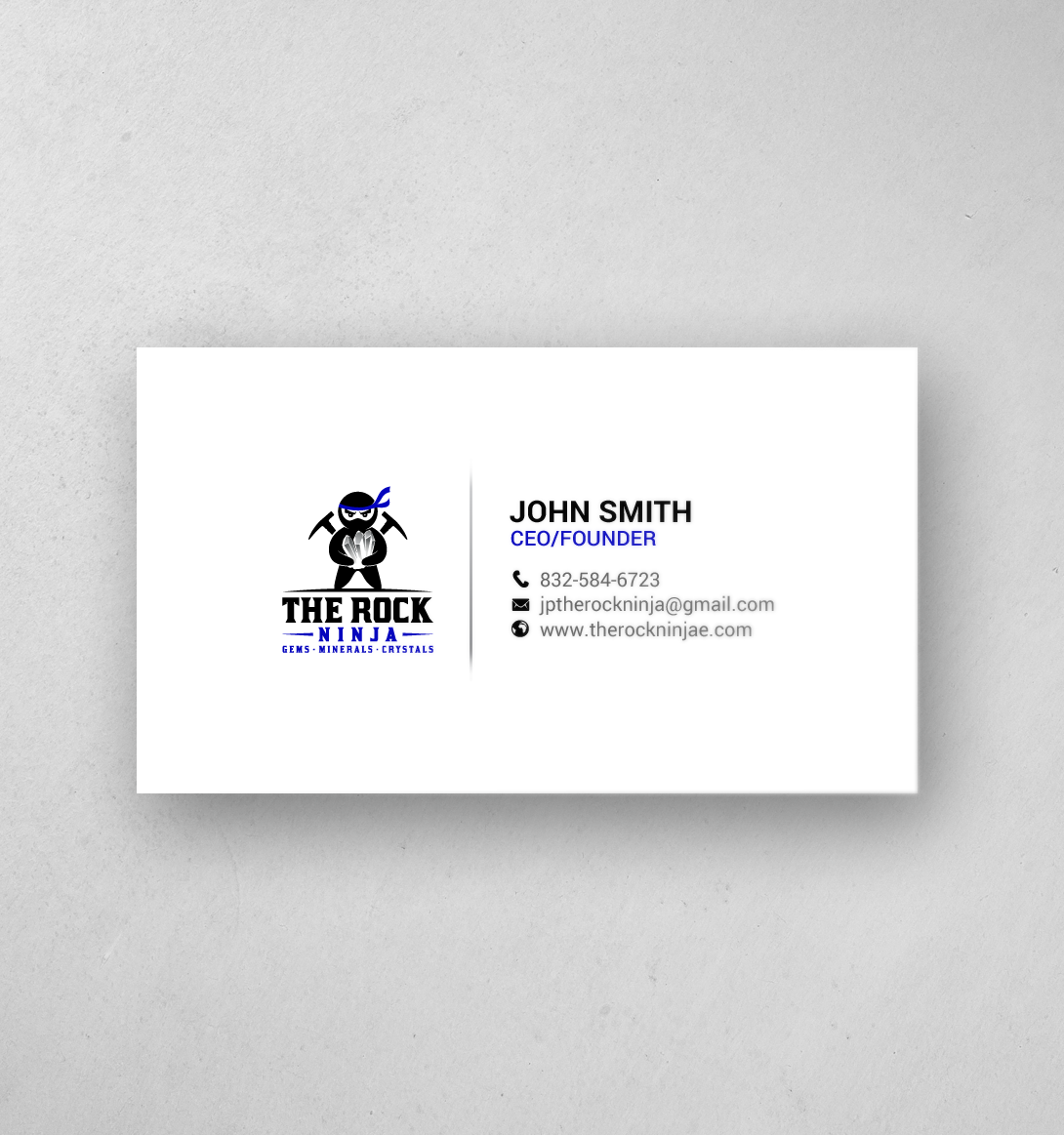 Visitenkarten-Design von chandrayaan.creative für The Rock Ninja | Design #20321555