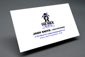 Business Card Design by chandrayaan.creative for The Rock Ninja | Design: #20321568