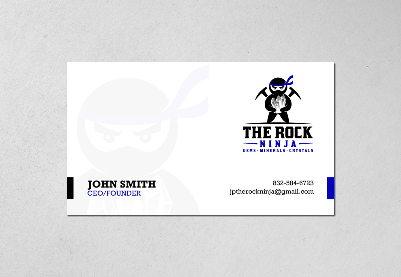 Business Card Design by chandrayaan.creative for The Rock Ninja | Design #20323641