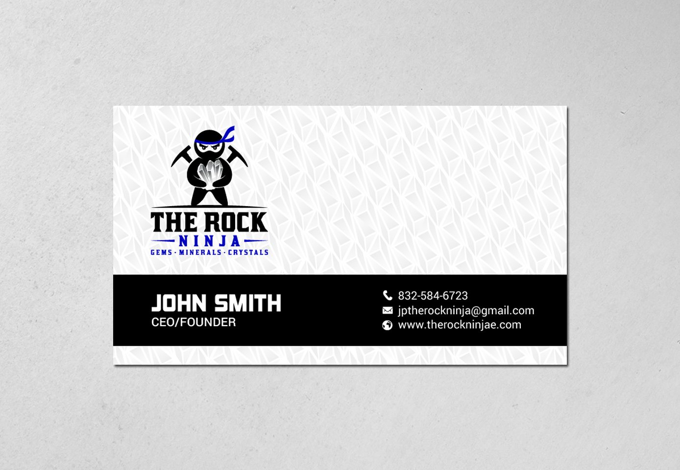 Business Card Design by chandrayaan.creative for The Rock Ninja | Design #20323648