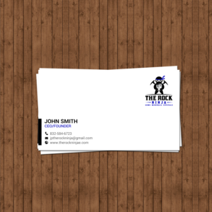 Business Card Design by chandrayaan.creative for The Rock Ninja | Design: #20323658