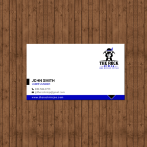 Business Card Design by chandrayaan.creative for The Rock Ninja | Design: #20323659