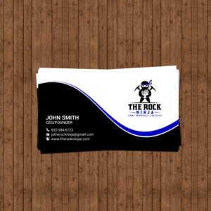 Business Card Design by chandrayaan.creative for The Rock Ninja | Design: #20324891