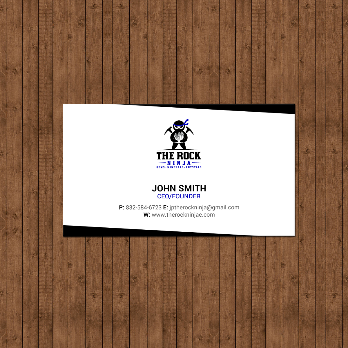 Business Card Design by chandrayaan.creative for The Rock Ninja | Design #20324892