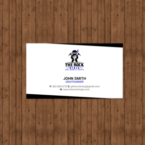 Business Card Design by chandrayaan.creative for The Rock Ninja | Design: #20324892