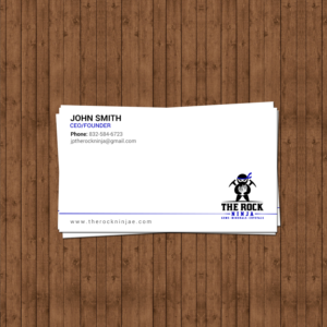 Business Card Design by chandrayaan.creative for The Rock Ninja | Design: #20324894