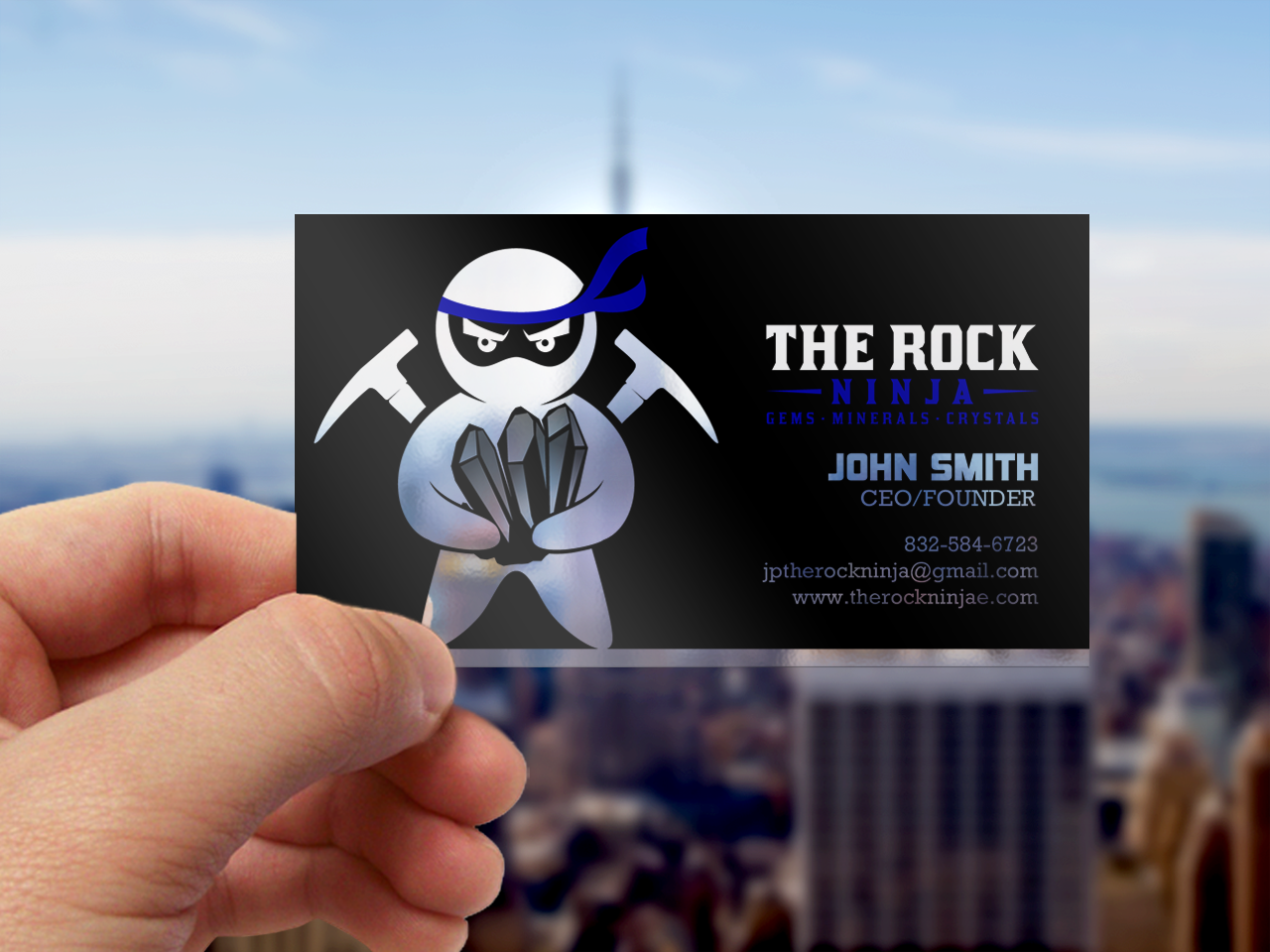 Business Card Design by chandrayaan.creative for The Rock Ninja | Design #20324933