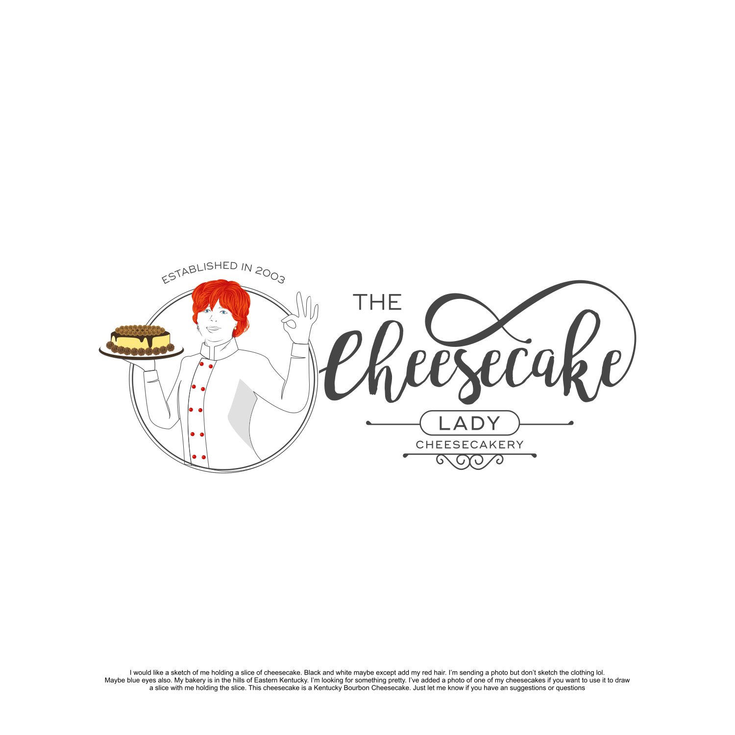 Logo Design by TFSHcreatives for The Cheesecake Lady  | Design #20355761