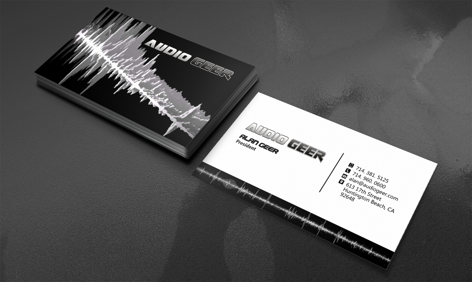 Visitenkarten-Design von Pixi Dust für Audio Geer, Inc | Design #20301543