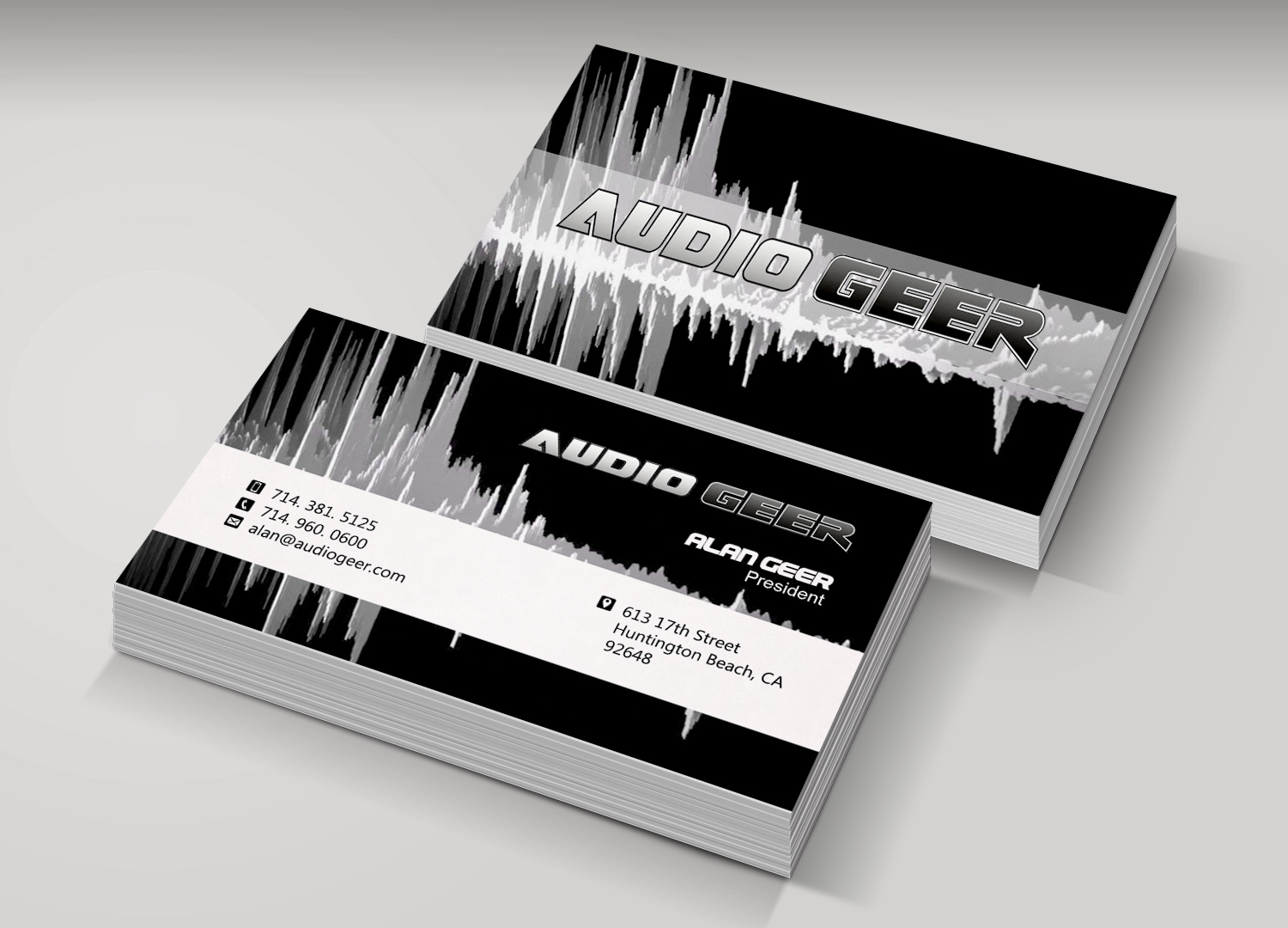 Visitenkarten-Design von Pixi Dust für Audio Geer, Inc | Design #20301544