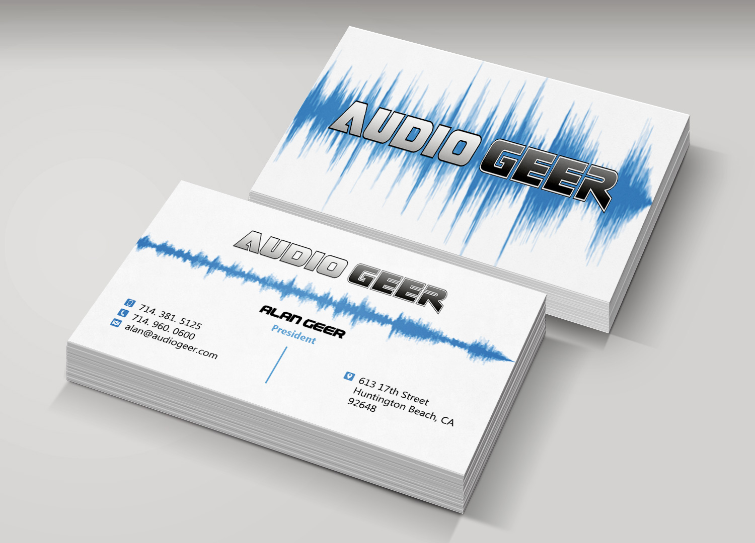 Business Card Design by Pixi Dust for Audio Geer, Inc | Design #20301545