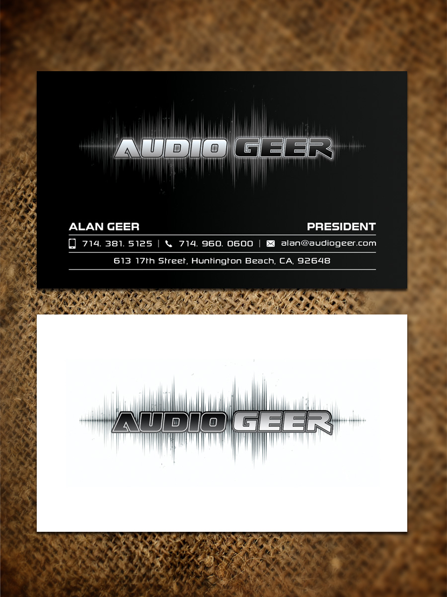 Business Card Design by Sandaruwan for Audio Geer, Inc | Design #20325608