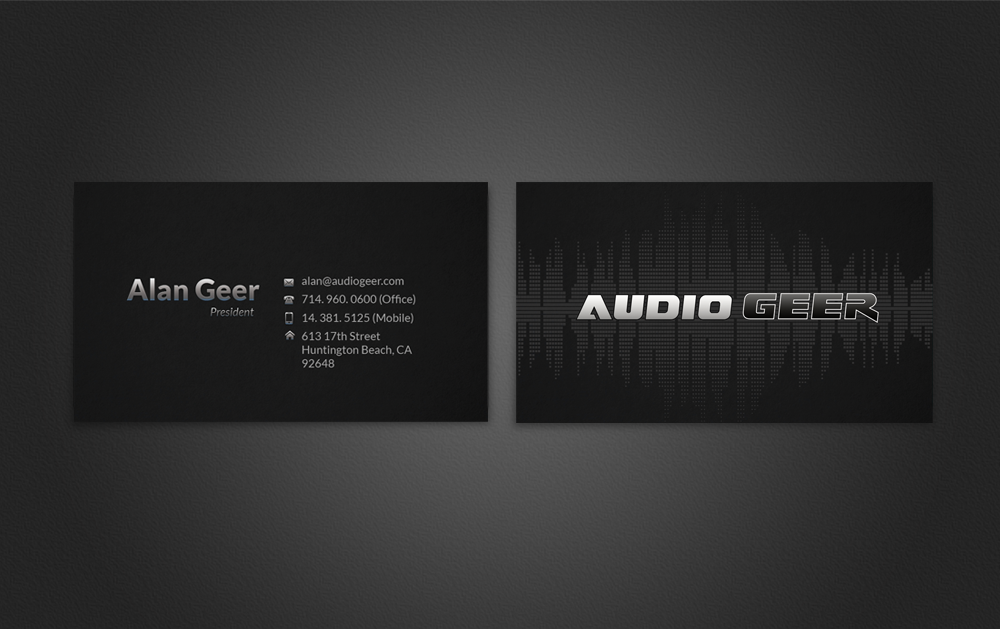 Design de Carte de Visite par  Artman pour Audio Geer, Inc | Design #20311379