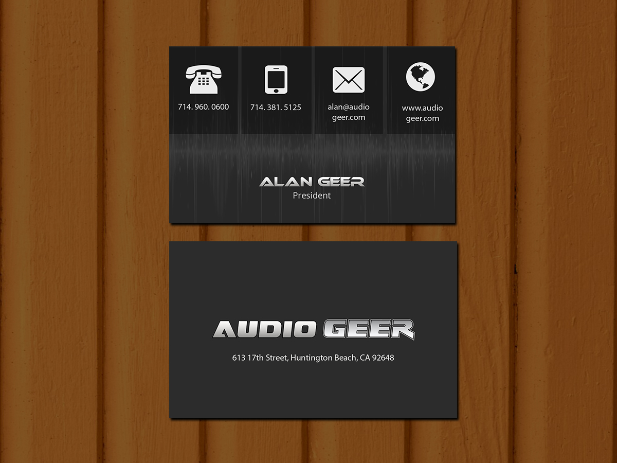 Business Card Design by Creations Box 2015 for Audio Geer, Inc | Design #20299284