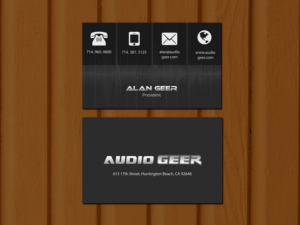 Business Card Design by Creations Box 2015 for Audio Geer, Inc | Design: #20299284