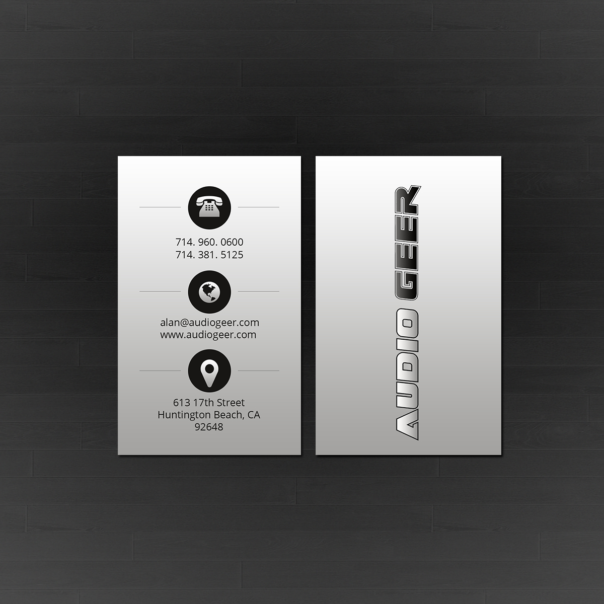 Business Card Design by Creations Box 2015 for Audio Geer, Inc | Design #20299293