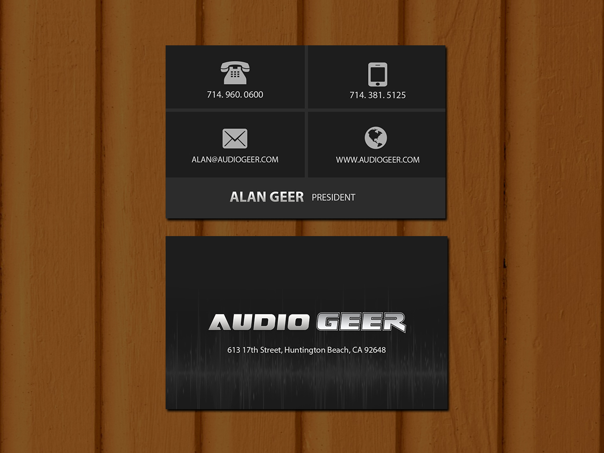 Business Card Design by Creations Box 2015 for Audio Geer, Inc | Design #20299857