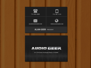 Business Card Design by Creations Box 2015 for Audio Geer, Inc | Design: #20299857