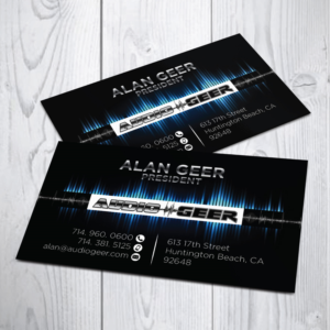 Business Card Design by LAXMI DESIGNHUB for Audio Geer, Inc | Design: #20300738