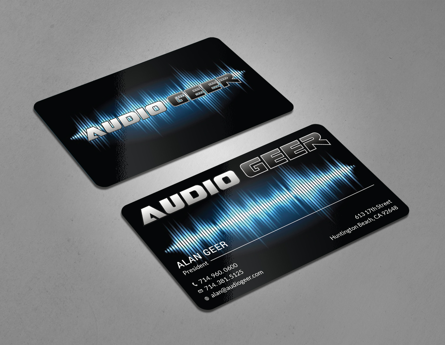 Design de Carte de Visite par Tripti Ranjan Gain pour Audio Geer, Inc | Design #20306951