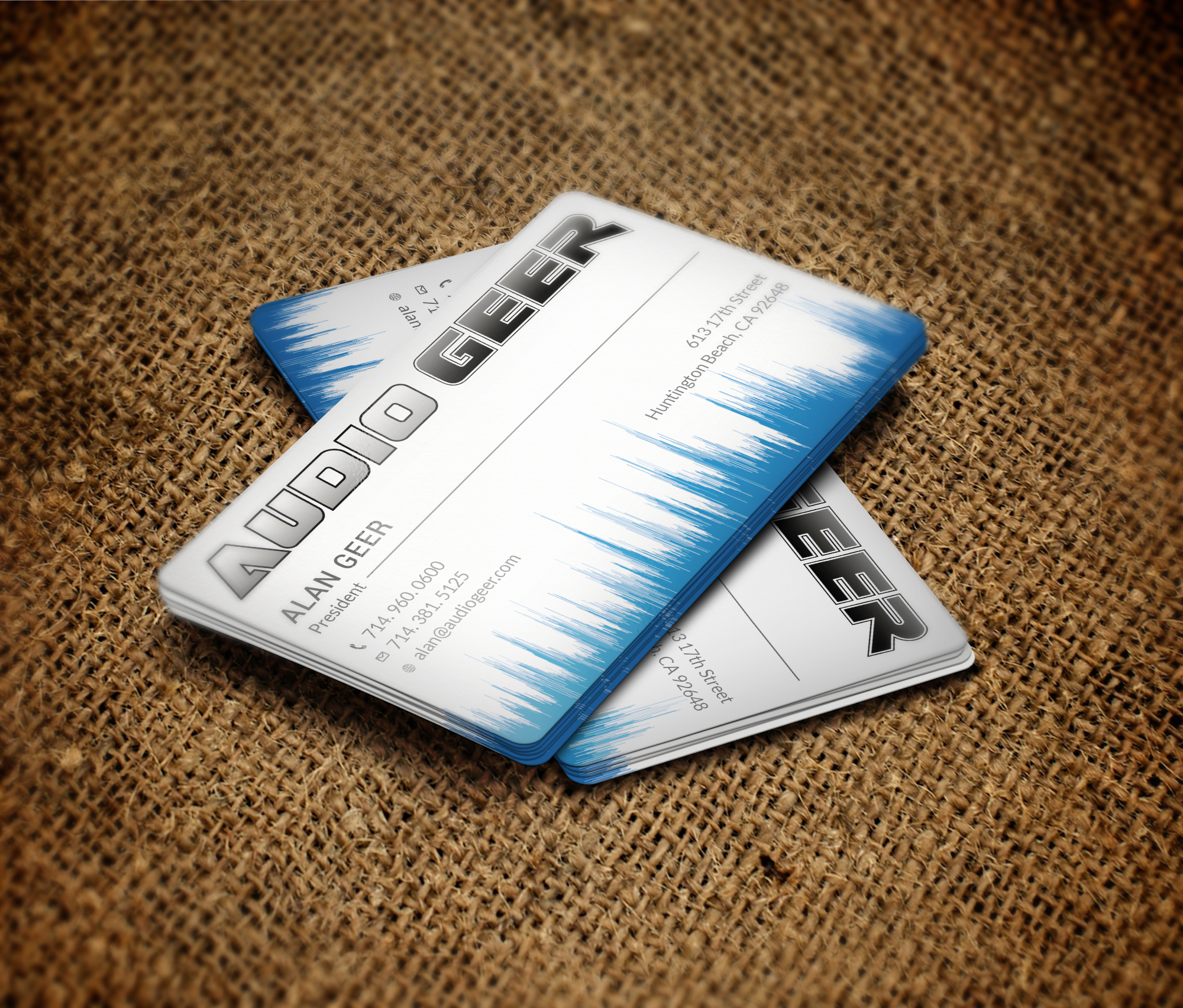 Design de Carte de Visite par Tripti Ranjan Gain pour Audio Geer, Inc | Design #20306955