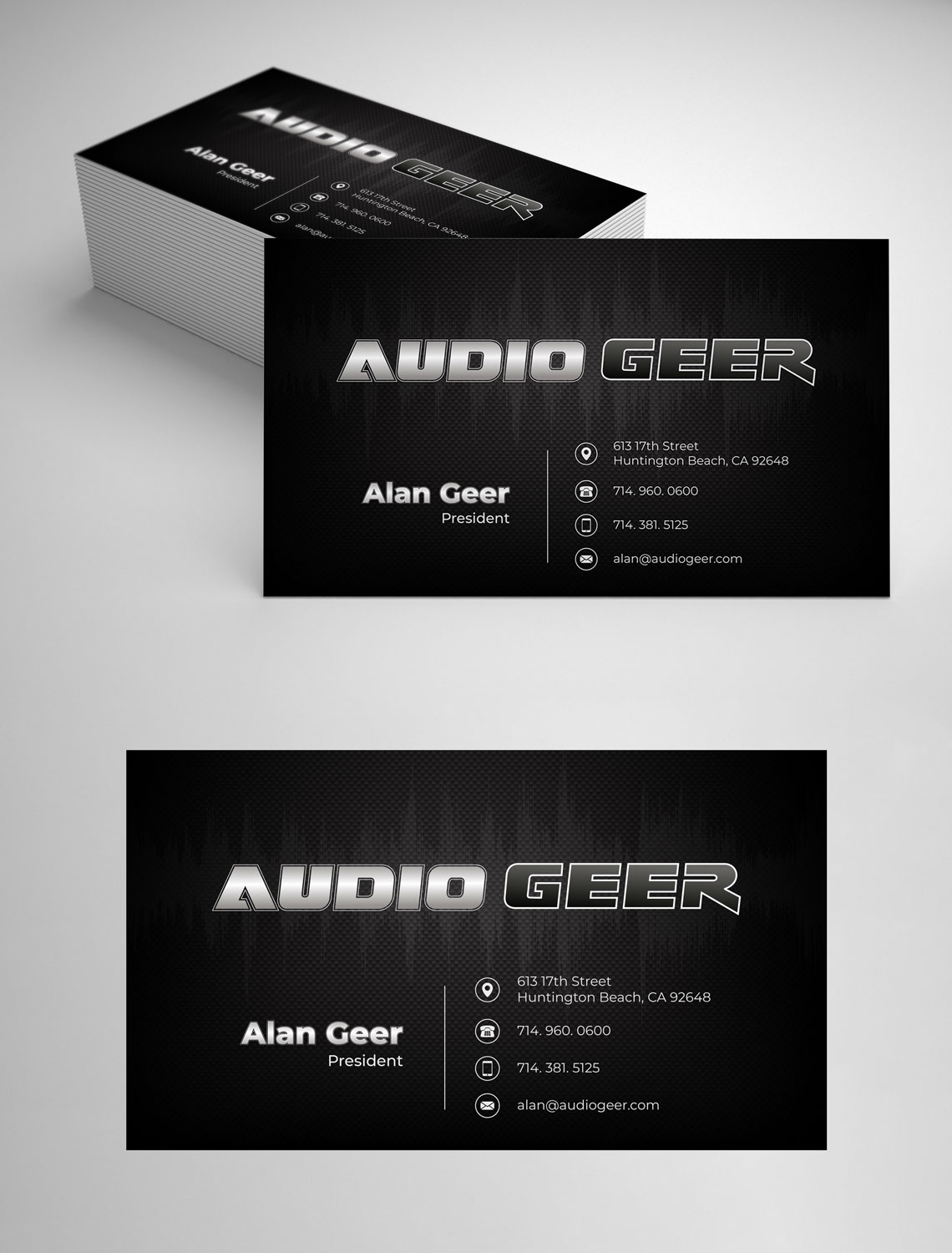 Design de Carte de Visite par vcreatived pour Audio Geer, Inc | Design #20307987