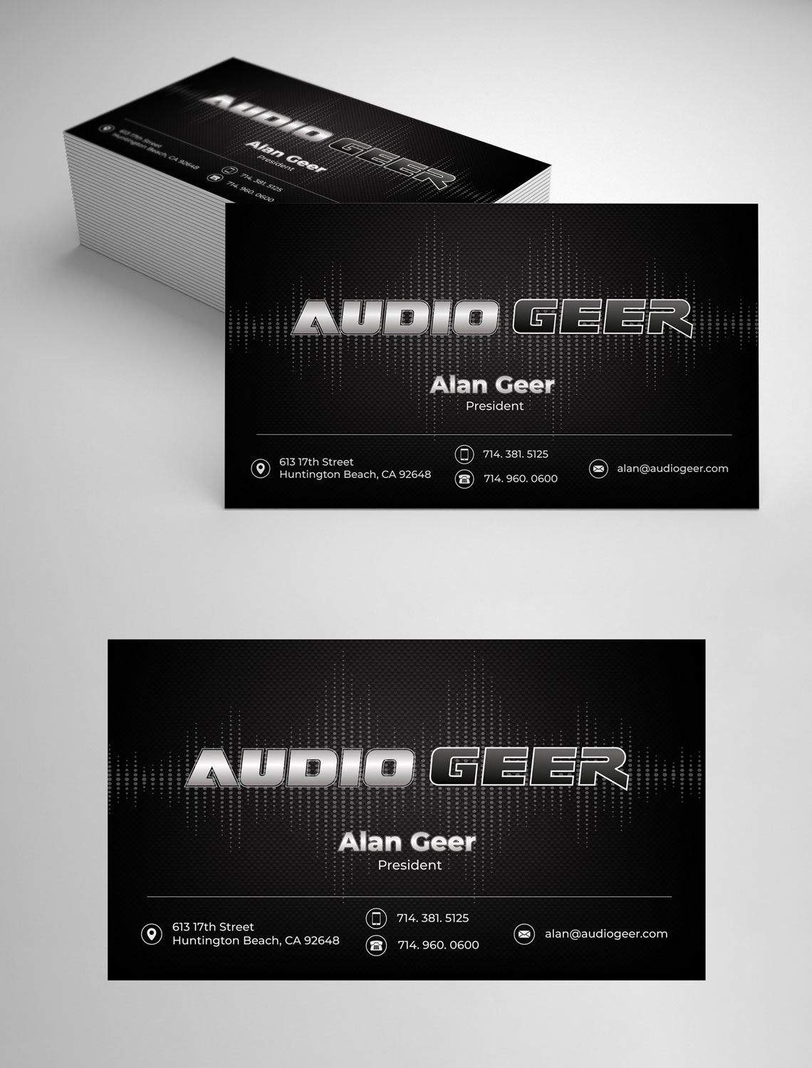 Diseño de Tarjeta de Presentación por vcreatived para Audio Geer, Inc | Diseño #20307989