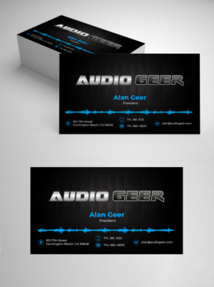 Business Card Design by vcreatived for Audio Geer, Inc | Design: #20308523