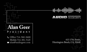 Visitenkarten-Design von Hajir für Audio Geer, Inc | Design #20303698
