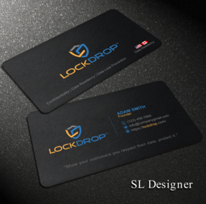 Lockdrop Founder & CEO Business Card | Business Card Design by SL Designer
