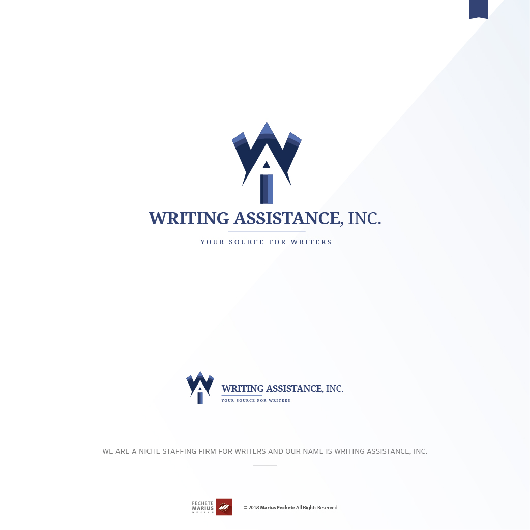 Logo Design by Marius Fechete for Writing Assistance, Inc. | Design #20358718